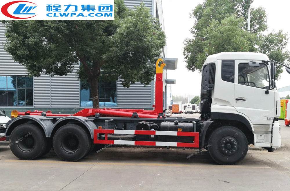 國五東風天龍后雙橋車廂可卸式垃圾車