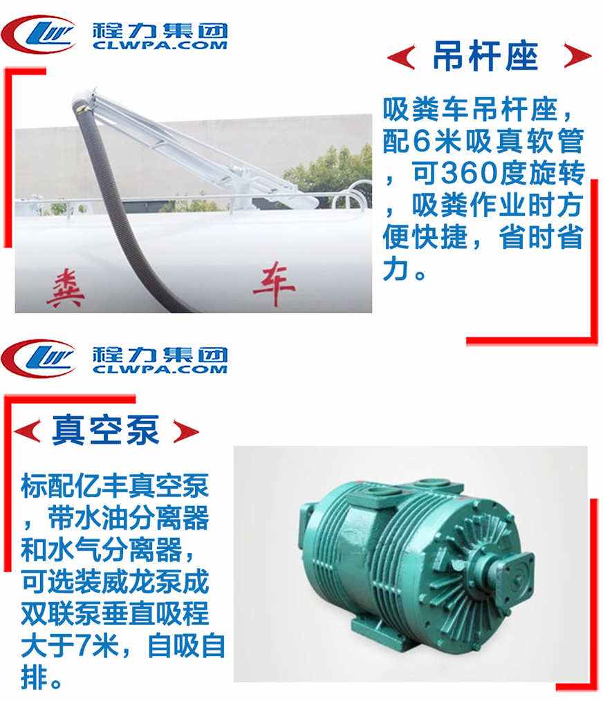 吸糞車上裝主要功能介紹
